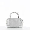 Immagine di DIVAS - Borsa glitter argento con due manici e tracolla rimovibile, MADE IN ITALY