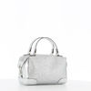 Immagine di DIVAS - Borsa glitter argento con due manici e tracolla rimovibile, MADE IN ITALY