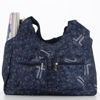 Immagine di LANCETTI – Borsa mare navy con stampa logo e conchiglia c/ doppia tasca frontale e tasca posteriore zip