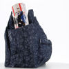 Immagine di LANCETTI – Borsa mare navy con stampa logo e conchiglia c/ doppia tasca frontale e tasca posteriore zip