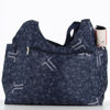 Immagine di LANCETTI – Borsa mare navy con stampa logo e conchiglia c/ doppia tasca frontale e tasca posteriore zip