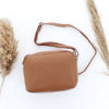 Immagine di DAVID JONES - Tracolla cognac con tasca zip frontale e pennacchio a frange