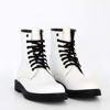Immagine di ROXY ROSE - Anfibio bianco in VERA PELLE con lacci, MADE IN ITALY