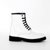 Immagine di ROXY ROSE - Anfibio bianco in VERA PELLE con lacci, MADE IN ITALY