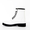 Immagine di ROXY ROSE - Anfibio bianco in VERA PELLE con lacci, MADE IN ITALY