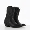 Immagine di ROXY ROSE - Stivaletto texano nero a punta in VERA PELLE a punta con zip laterale e tacco 5CM, MADE IN ITALY
