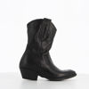 Immagine di ROXY ROSE - Stivaletto texano nero a punta in VERA PELLE a punta con zip laterale e tacco 5CM, MADE IN ITALY
