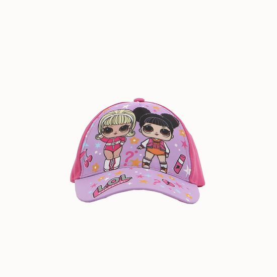 Immagine di LOL - Cappello baseball bimbo fuxia/viola con disegno frontale e logo su visiera