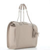 Immagine di GIANMARCO VENTURI - Borsa beige due manici con pennacchio a frange e pratiche tasche interne