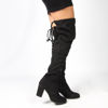 Immagine di DETTAGLI - Stivale nero con zip laterale e coulisse elastica, tacco 8,5CM