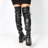 Immagine di ZOE - Stivale nero con zip laterale e coulisse elastica, tacco 6CM