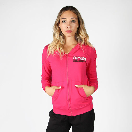 Immagine di CUBA 10 - DONNA FELPA MAGENTA FULL ZIP CON CAPPUCCIO