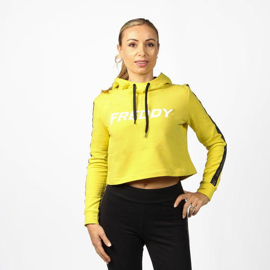 Immagine di SWEAT C/CAPP. CROP ACTIVE FITNESS GREEN
