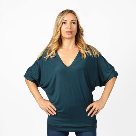 Immagine di BACHATA - MAGLIA VERDE MANICA 3/4 VISCOSA UNITO