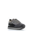 Immagine di GAS - Sneakers grigia con inserto glitterato, patch maculata e fondo alto