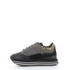 Immagine di GAS - Sneakers grigia con inserto glitterato, patch maculata e fondo alto