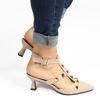 Immagine di DAMEROSE - Décolleté beige a punta con borchie, tacco 5,5CM