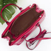 Immagine di DIVAS - Borsa due manici rossa in VERA PELLE con zip orizzontale frontale, MADE IN ITALY