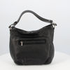 Immagine di DIVAS - Borsa a sacca nera in VERA PELLE con tasca frontale zip, MADE IN ITALY
