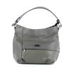 Immagine di DIVAS - Borsa a sacca grigia in VERA PELLE con tasca frontale zip, MADE IN ITALY