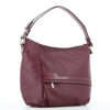 Immagine di DIVAS - Borsa a sacca bordeaux in VERA PELLE con tasca frontale zip, MADE IN ITALY