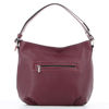 Immagine di DIVAS - Borsa a sacca bordeaux in VERA PELLE con tasca frontale zip, MADE IN ITALY
