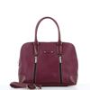 Immagine di DIVAS - Borsa due manici bordeaux in VERA PELLE con doppia zip verticale frontale, MADE IN ITALY