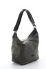 Immagine di DIVAS - Borsa a sacca grigia in VERA PELLE con tasca frontale e tracolla allungabile, MADE IN ITALY
