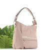 Immagine di DIVAS - Borsa a sacca carne in VERA PELLE con tasca frontale zip, MADE IN ITALY