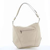 Immagine di DIVAS - Borsa a sacca beige in VERA PELLE con tasca frontale e tracolla allungabile, MADE IN ITALY