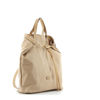 Immagine di DIVAS - Borsa beige in VERA PELLE con coulisse trasformabile in zaino, MADE IN ITALY
