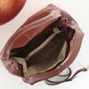 Immagine di DIVAS - Borsa a sacca marrone in VERA PELLE con doppia cucitura centrale, MADE IN ITALY