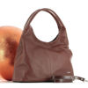 Immagine di DIVAS - Borsa a sacca marrone in VERA PELLE con doppia cucitura centrale, MADE IN ITALY