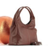 Immagine di DIVAS - Borsa a sacca marrone in VERA PELLE con doppia cucitura centrale, MADE IN ITALY