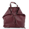 Immagine di DIVAS - Borsa bordeaux in VERA PELLE con coulisse trasformabile in zaino, MADE IN ITALY