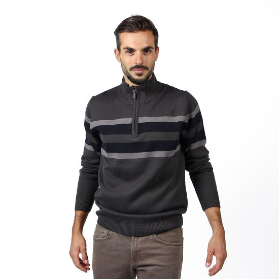 Immagine di BREZZA DI MARE - MAGLIA GRIGIA MANICA LUNGA 1/2 ZIP RIGA CENTRAL