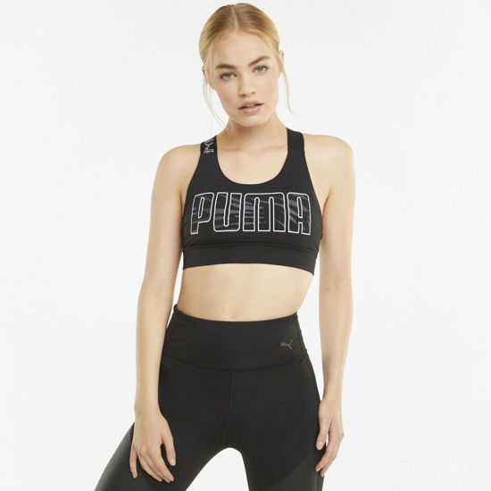 Immagine di PUMA - TOP MID IMPACT FEEL IT BRA BLACK-PRINT - 52029951