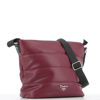 Immagine di DAVID JONES - Borsa bordeaux con fasce orizzontali imbottite e trapuntate, tracolla regolabile