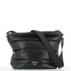 Immagine di DAVID JONES - Borsa nera con fasce orizzontali imbottite e trapuntate, tracolla regolabile