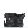 Immagine di DAVID JONES - Borsa nera con fasce orizzontali imbottite e trapuntate, tracolla regolabile