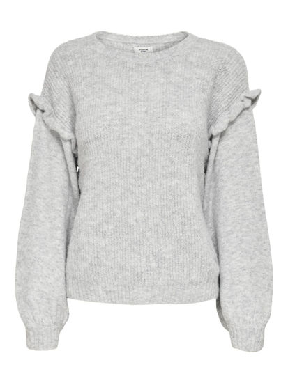 Immagine di JACQUELINE DE YONG - MAGLIA GRIGIO CHIARO MANICA LUNGA HUDSON LIFE LS