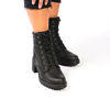 Immagine di BACHATA - Stivaletto nero con lacci e zip laterale, tacco 6CM