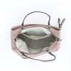 Immagine di GIANMARCO VENTURI - Borsa due manici beige con tasca frontale effetto trapuntato, tracolla removibile