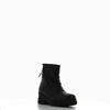 Immagine di ROXY ROSE - Tronchetto nero in VERA PELLE con gambale arricciato e zip laterali, tacco 5,5CM MADE IN ITALY