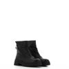 Immagine di ROXY ROSE - Tronchetto nero in VERA PELLE con gambale arricciato e zip laterali, tacco 5CM MADE IN ITALY