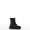 Immagine di ROXY ROSE - Tronchetto nero in VERA PELLE con gambale arricciato e zip laterali, tacco 5CM MADE IN ITALY
