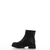 Immagine di ROXY ROSE - Tronchetto nero in VERA PELLE con gambale arricciato e zip laterali, tacco 5CM MADE IN ITALY