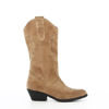 Immagine di ROXY ROSE - Stivale texano beige in VERA PELLE con cuciture bianche e tacco 5CM, MADE IN ITALY