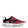 Immagine di COTTON BELT - BERG Sneakers nera e rossa con logo laterale e scritte sul fondo