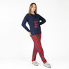 Immagine di NOTTELUNA - DONNA PIGIAMA BLU/ROSSO INTERLOCK